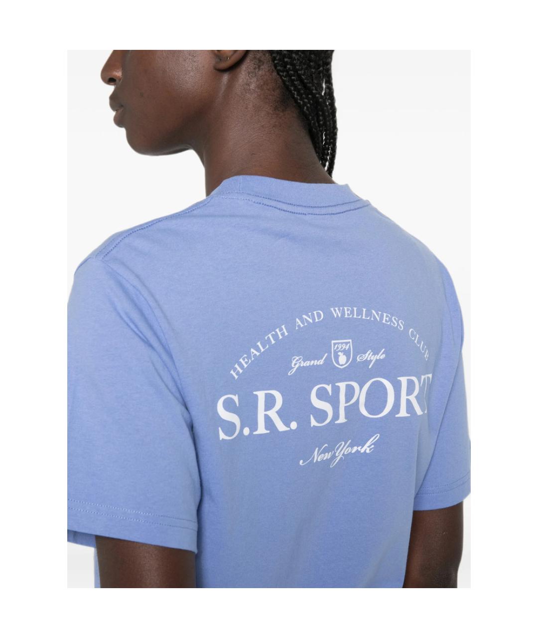 SPORTY AND RICH Синяя футболка, фото 5