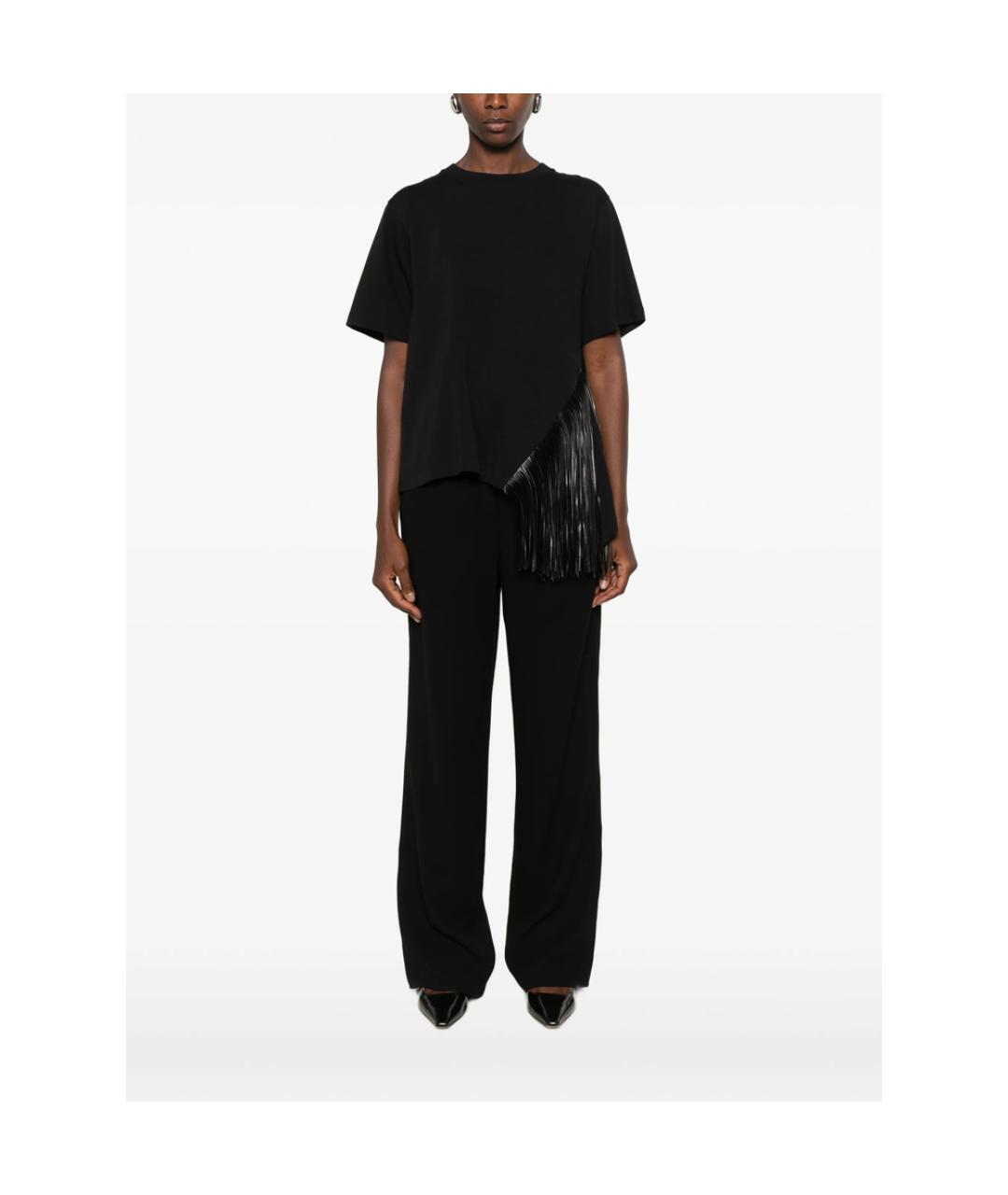SPORTMAX Черная хлопковая футболка, фото 4