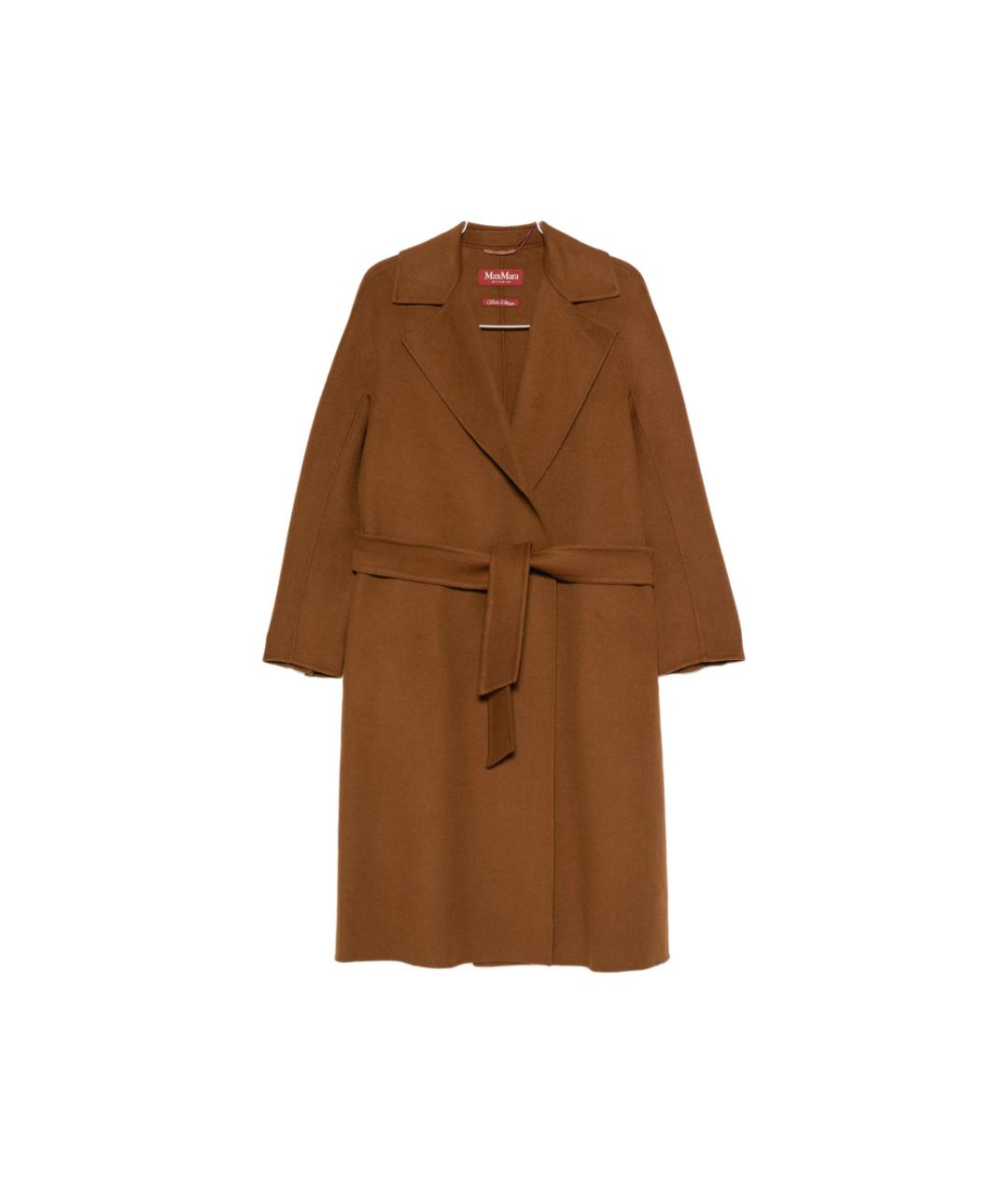 MAX MARA STUDIO Коричневое кашемировое пальто, фото 1