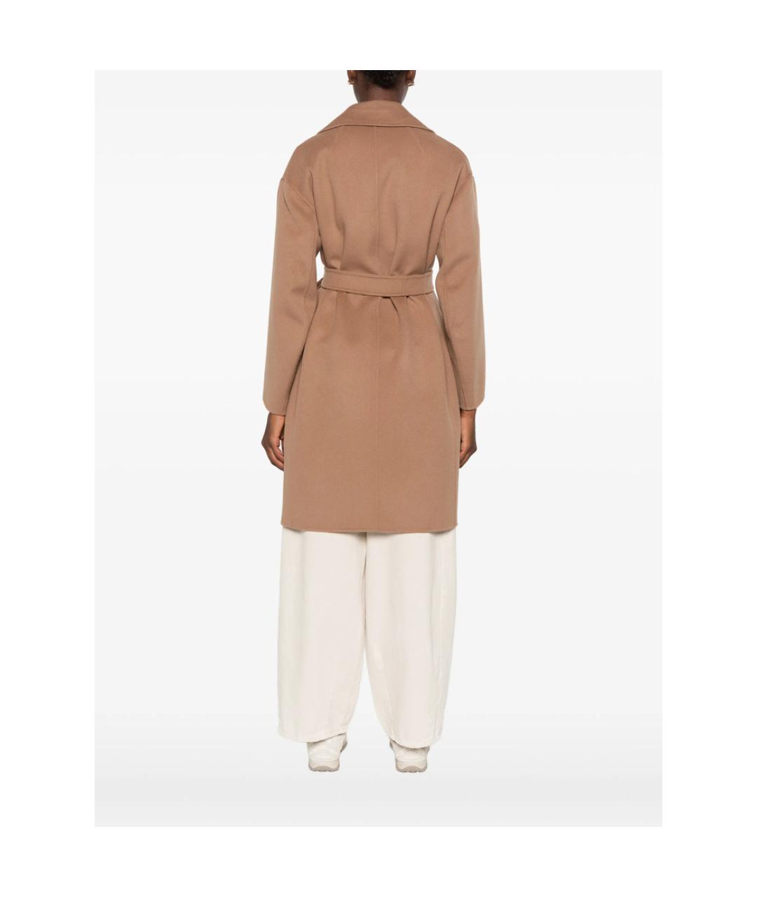 'S MAX MARA Коричневое шерстяное пальто, фото 5