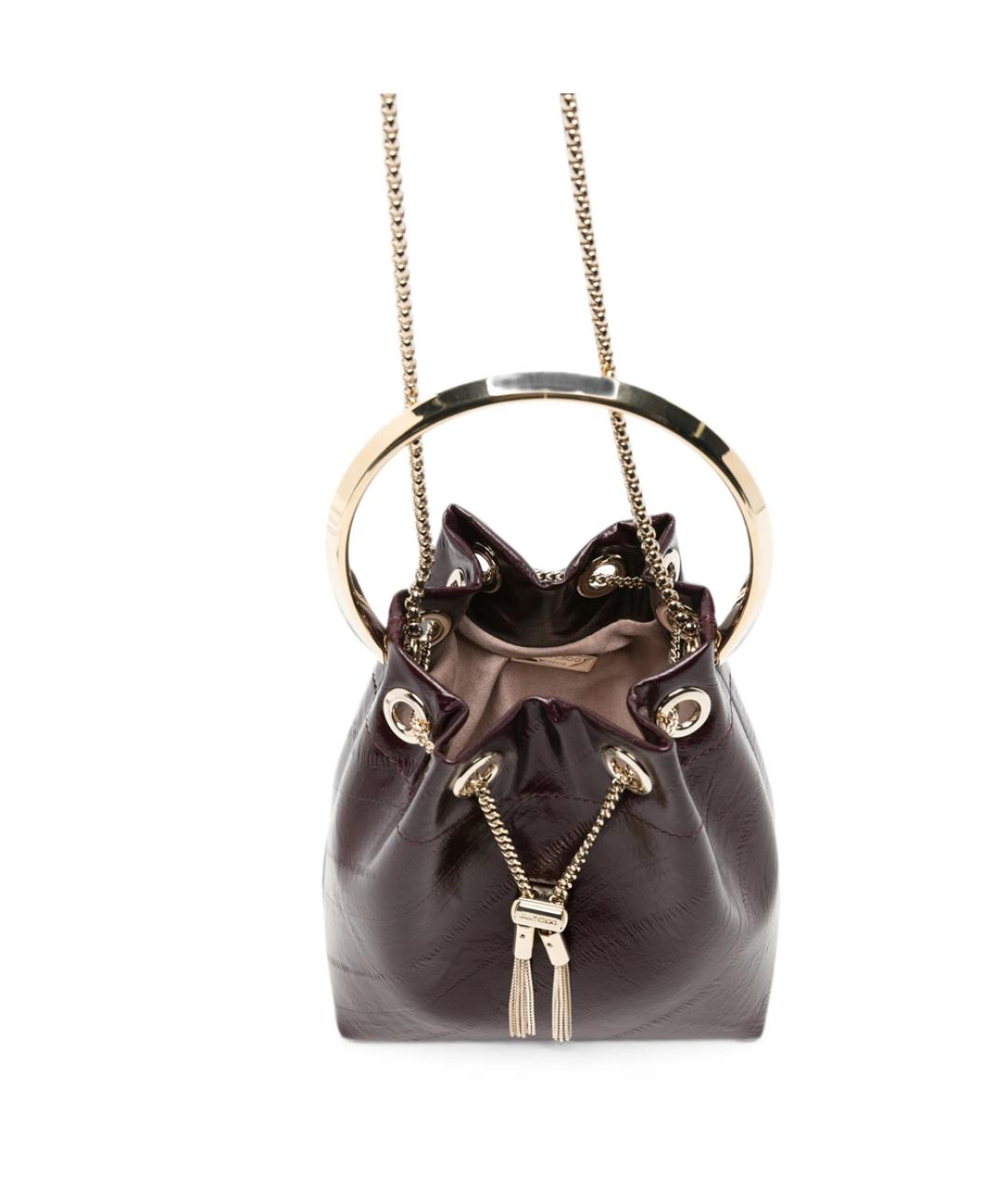 JIMMY CHOO Красная кожаная сумка через плечо, фото 3