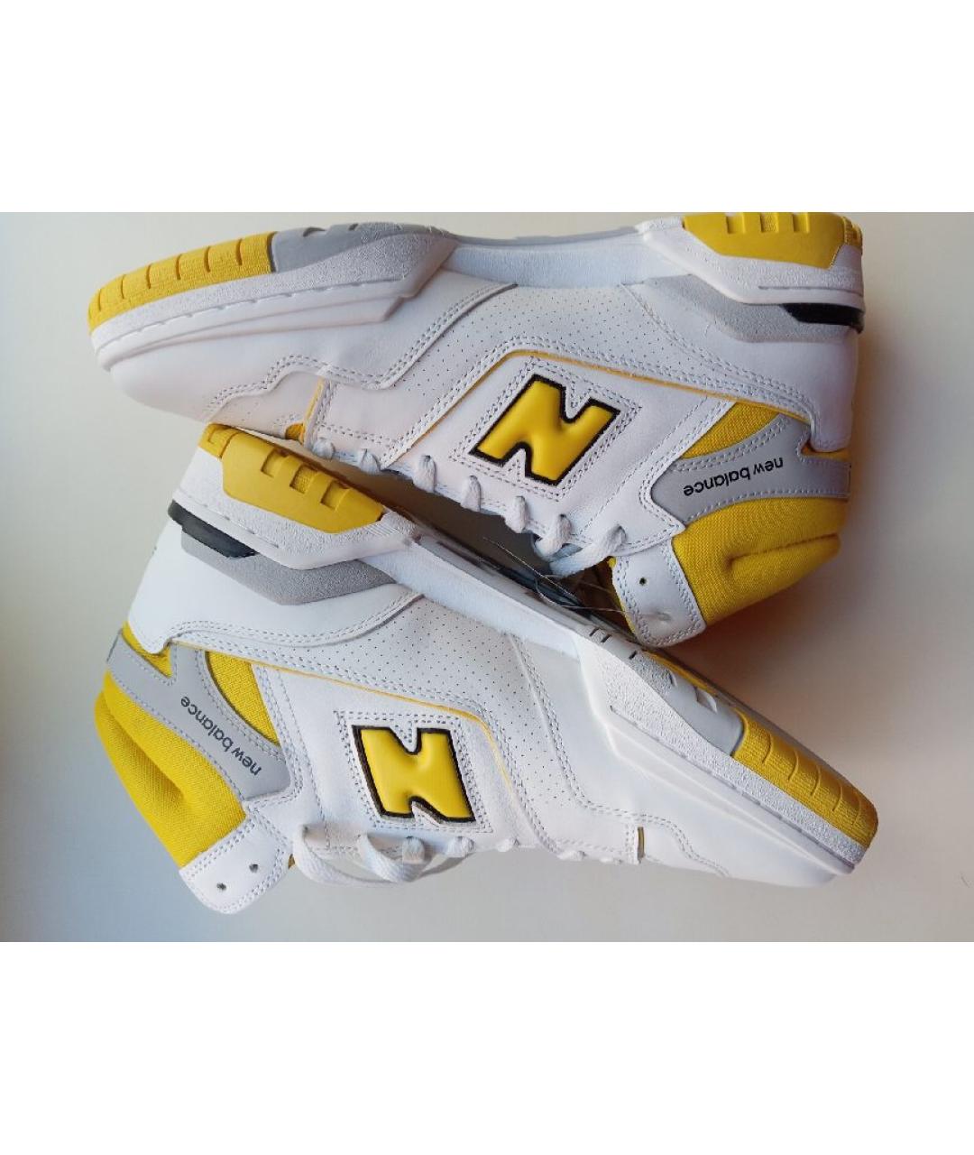 NEW BALANCE Белые кожаные высокие кроссовки / кеды, фото 5