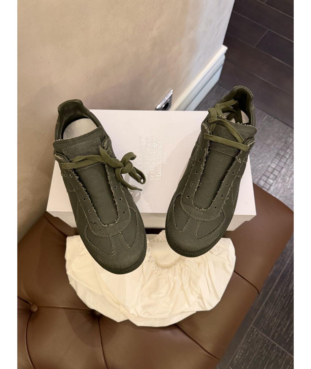 MAISON MARGIELA Хаки кеды, фото 3