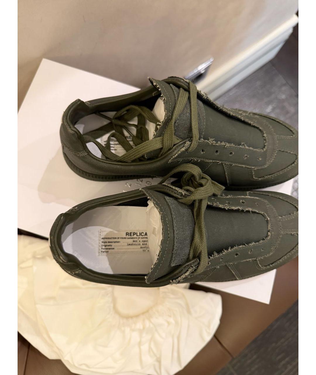 MAISON MARGIELA Хаки кеды, фото 4
