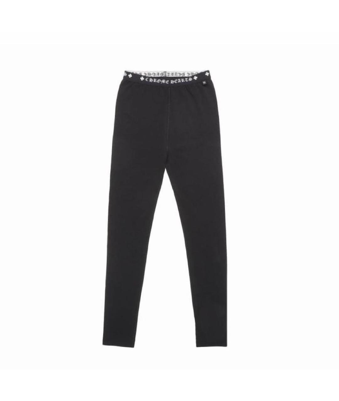 CHROME HEARTS Черные хлопко-эластановые леггинсы и велосипедки, фото 2