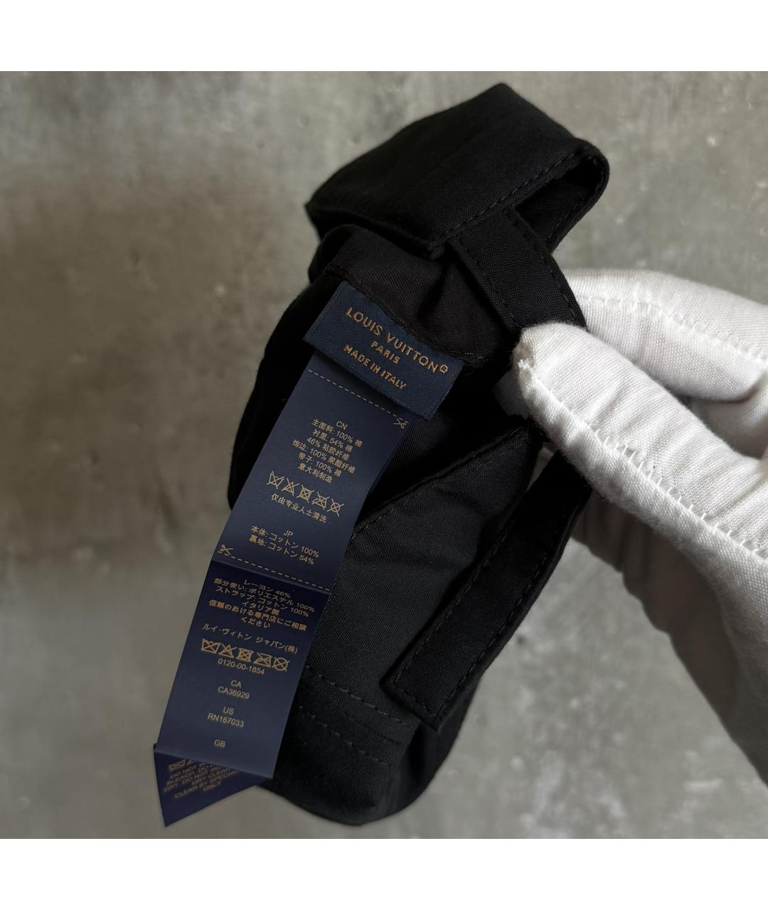 LOUIS VUITTON Черная хлопковая кепка, фото 5
