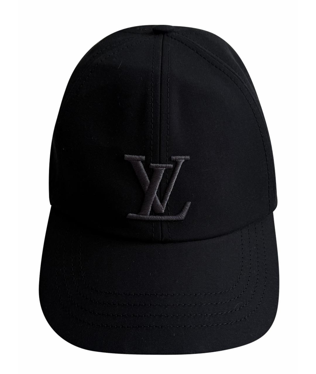 LOUIS VUITTON Черная хлопковая кепка, фото 1