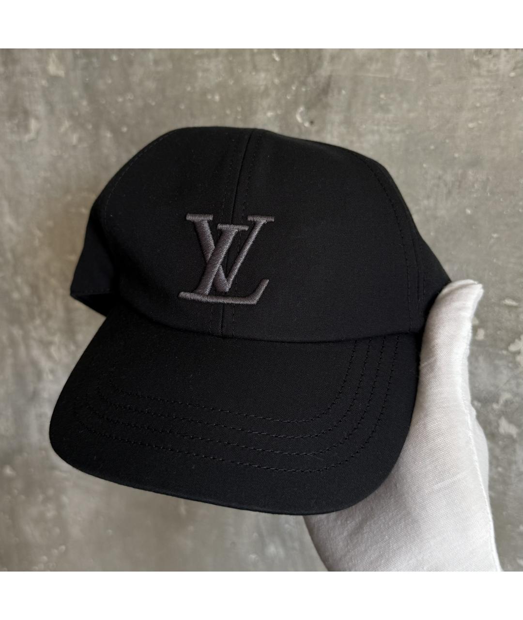 LOUIS VUITTON Черная хлопковая кепка, фото 8