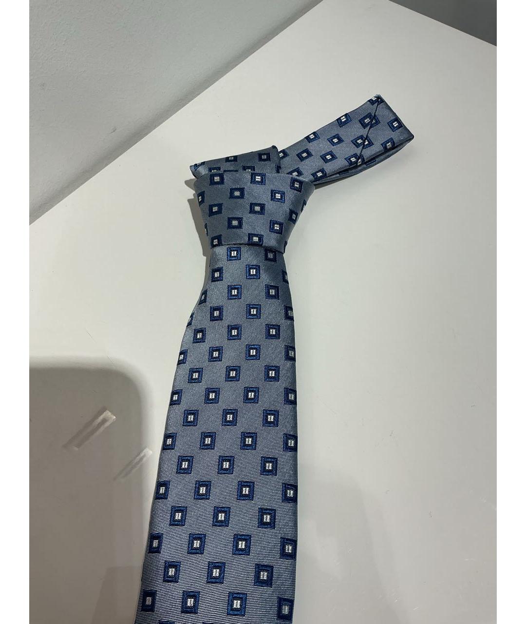 HUGO BOSS Голубой шелковый галстук, фото 3