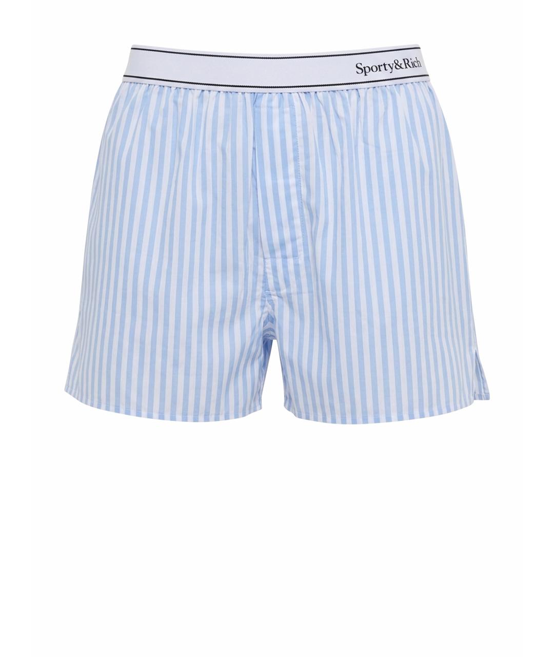 SPORTY AND RICH Голубые хлопковые шорты, фото 1
