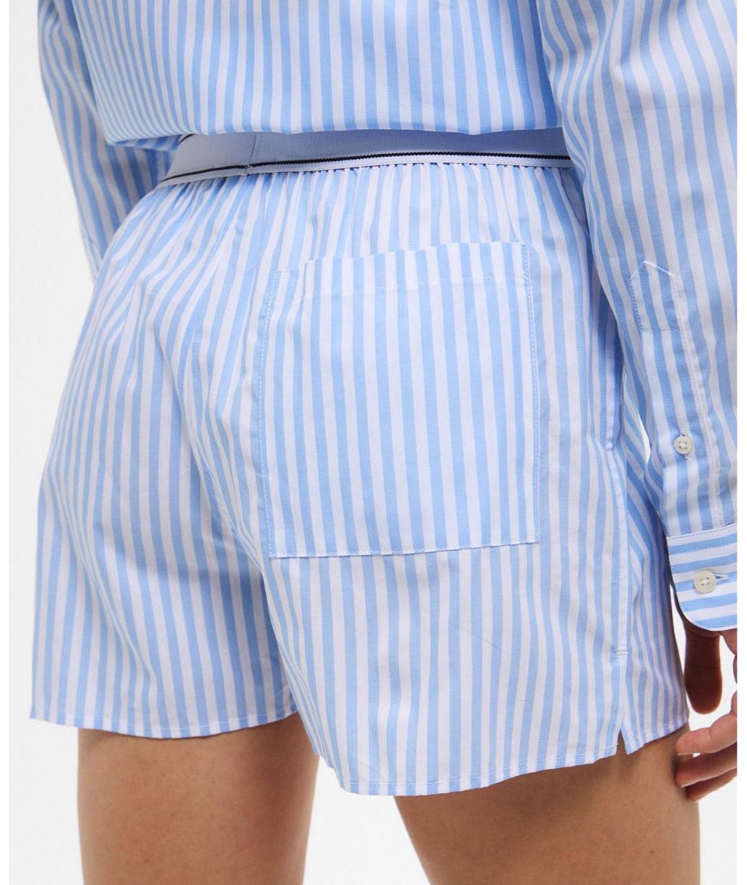 SPORTY AND RICH Голубые хлопковые шорты, фото 3