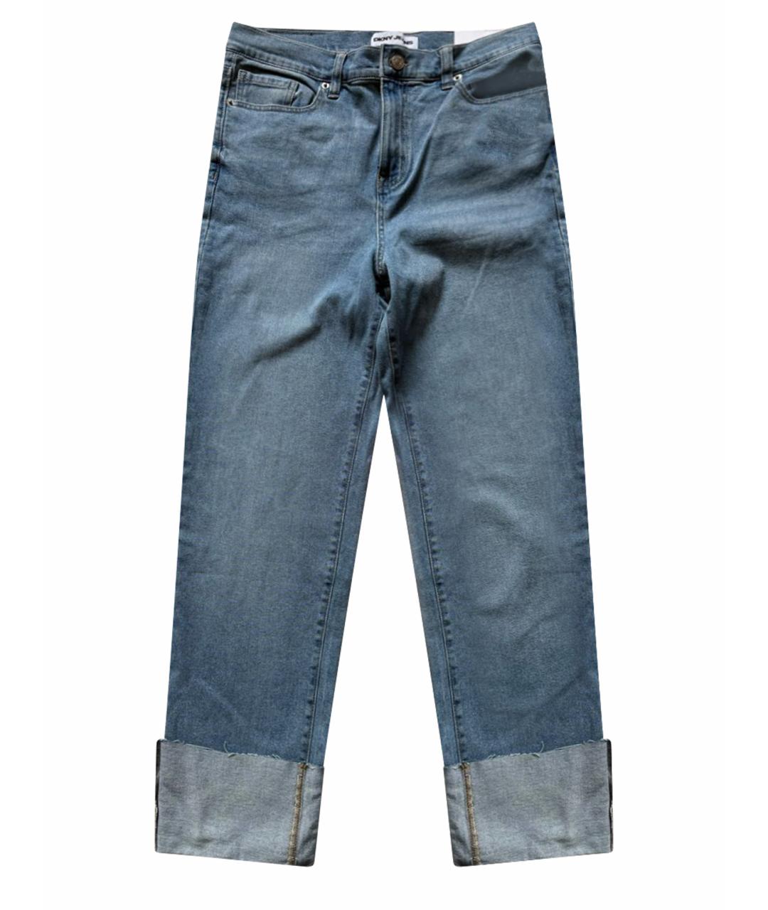 DKNY Голубые хлопко-эластановые прямые джинсы, фото 1