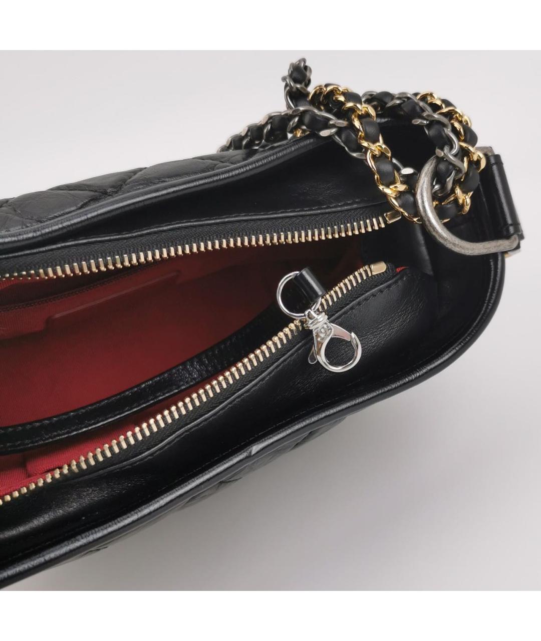 CHANEL Черная кожаная сумка через плечо, фото 4