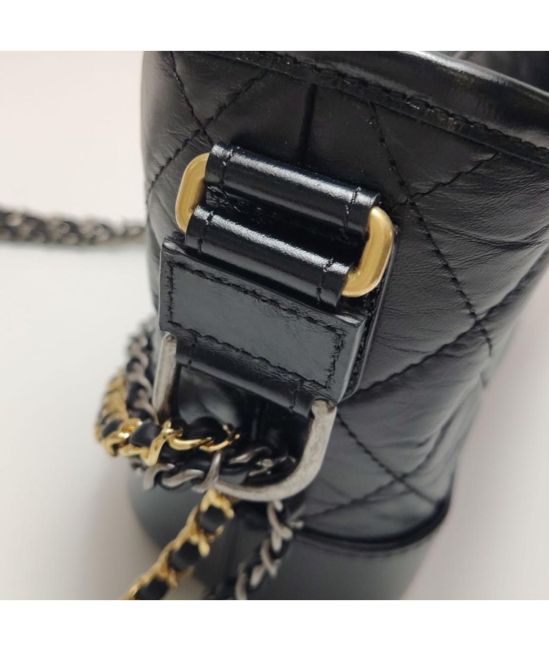 CHANEL Черная кожаная сумка через плечо, фото 6