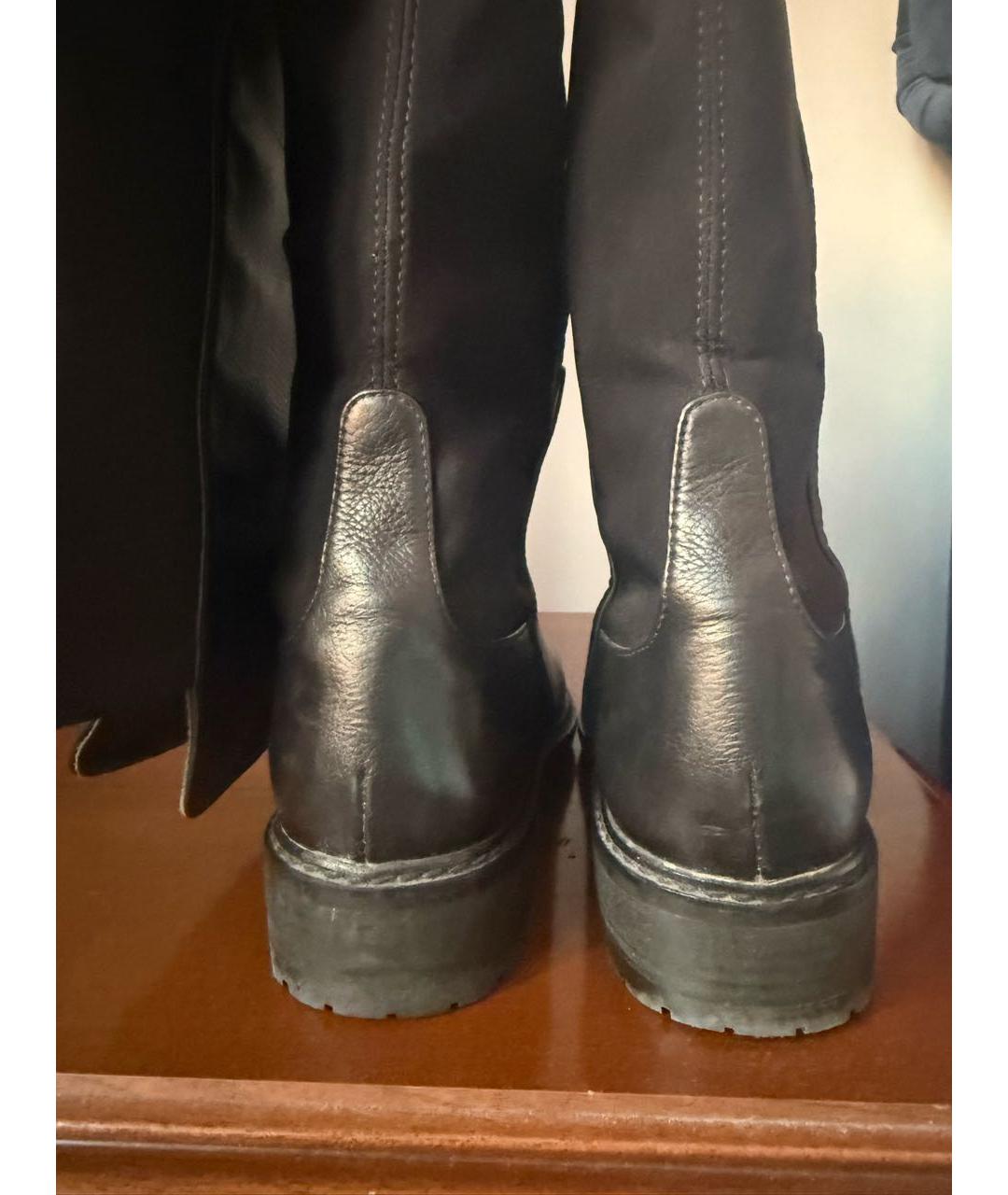 STUART WEITZMAN Черные кожаные сапоги, фото 3