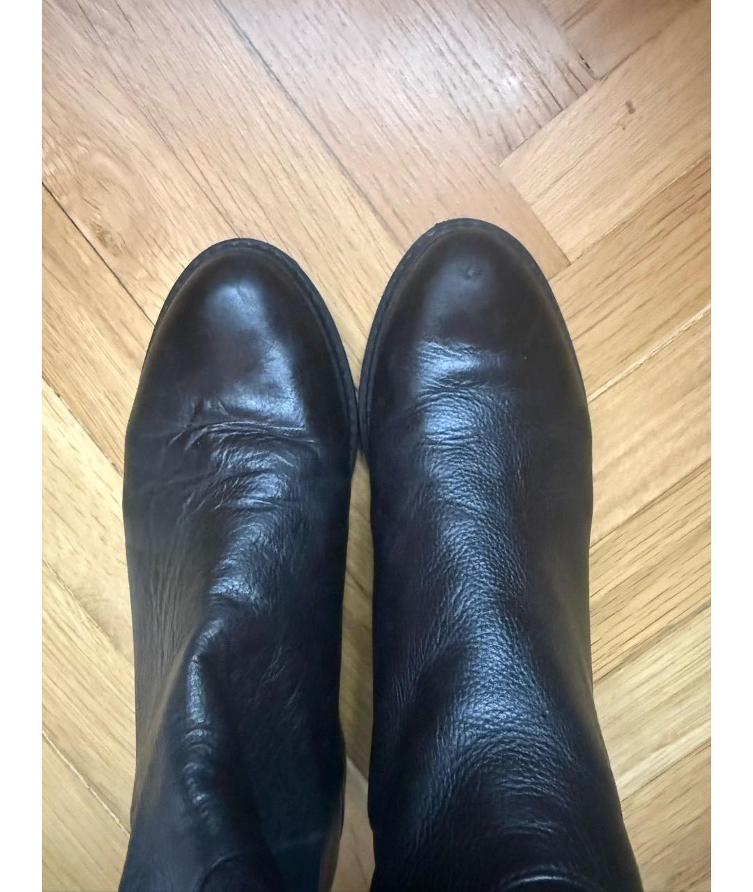 STUART WEITZMAN Черные кожаные сапоги, фото 2