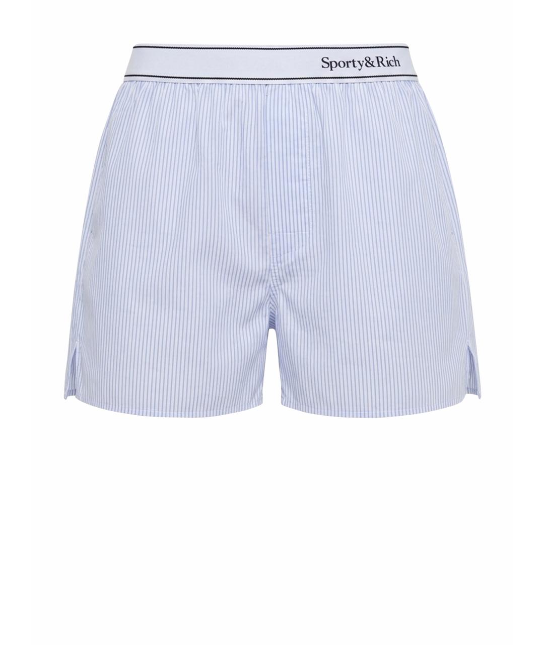 SPORTY AND RICH Голубые хлопковые шорты, фото 1