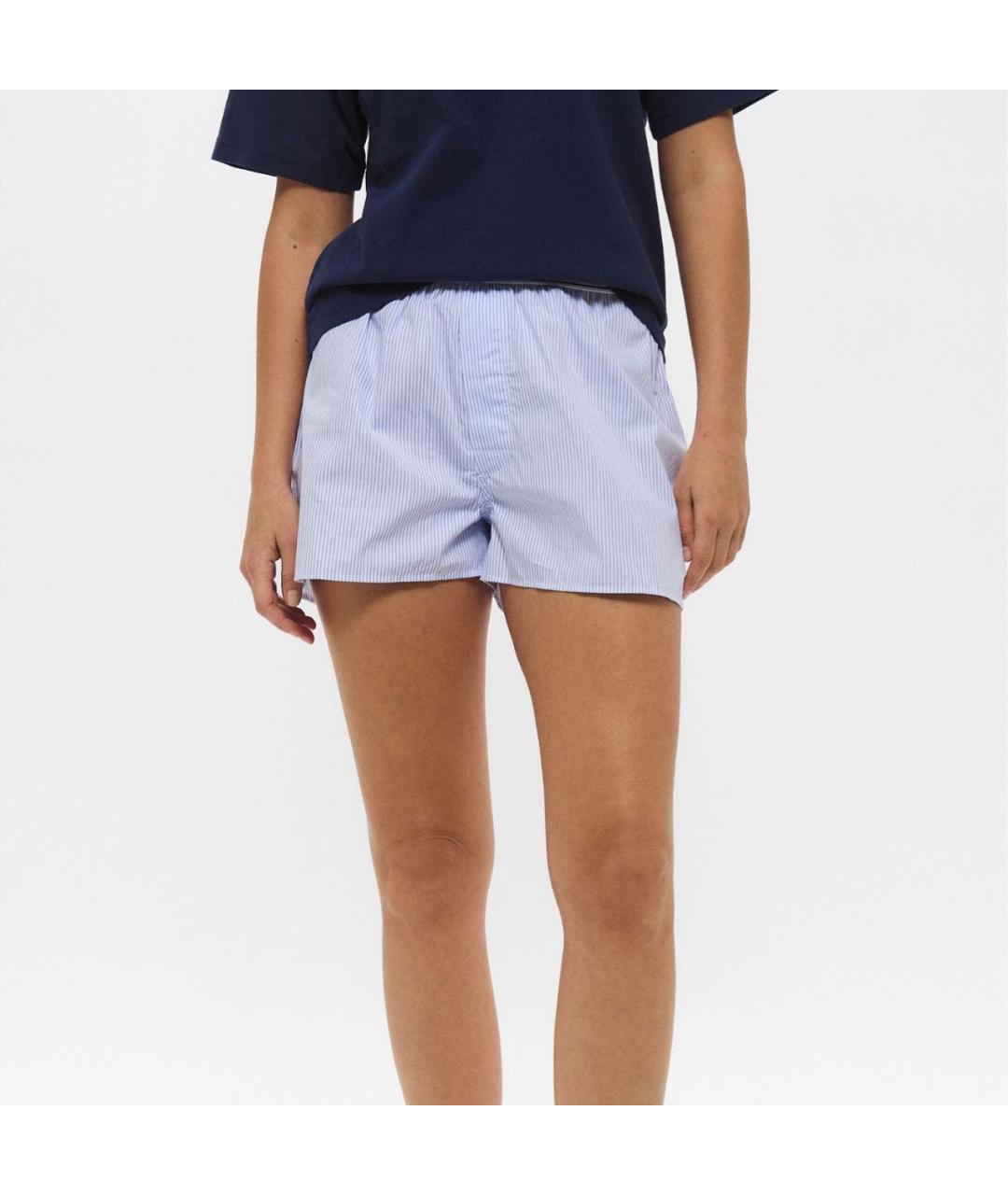 SPORTY AND RICH Голубые хлопковые шорты, фото 4