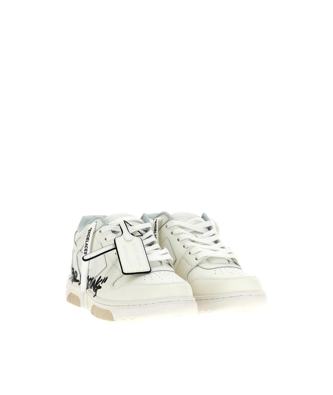 OFF-WHITE Белые синтетические низкие кроссовки / кеды, фото 5