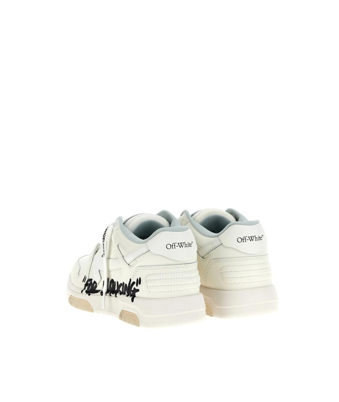 OFF-WHITE Белые синтетические низкие кроссовки / кеды, фото 3