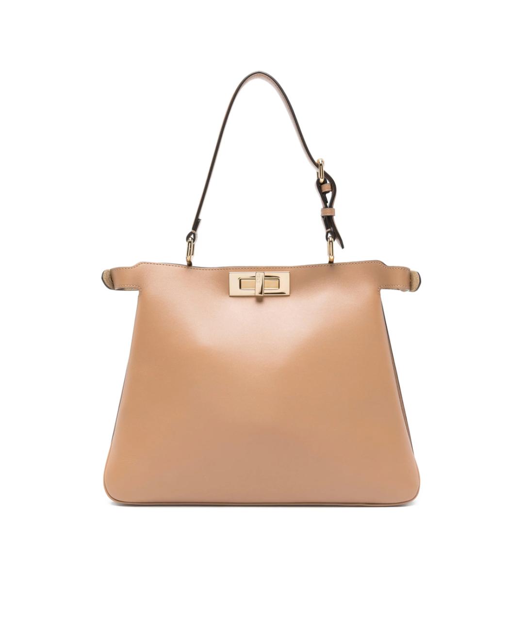 FENDI Коричневая кожаная сумка тоут, фото 1