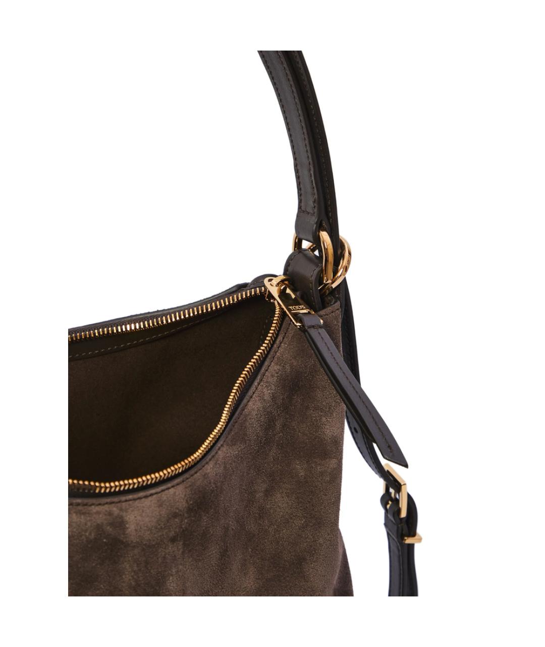TOD'S Коричневая замшевая сумка через плечо, фото 2