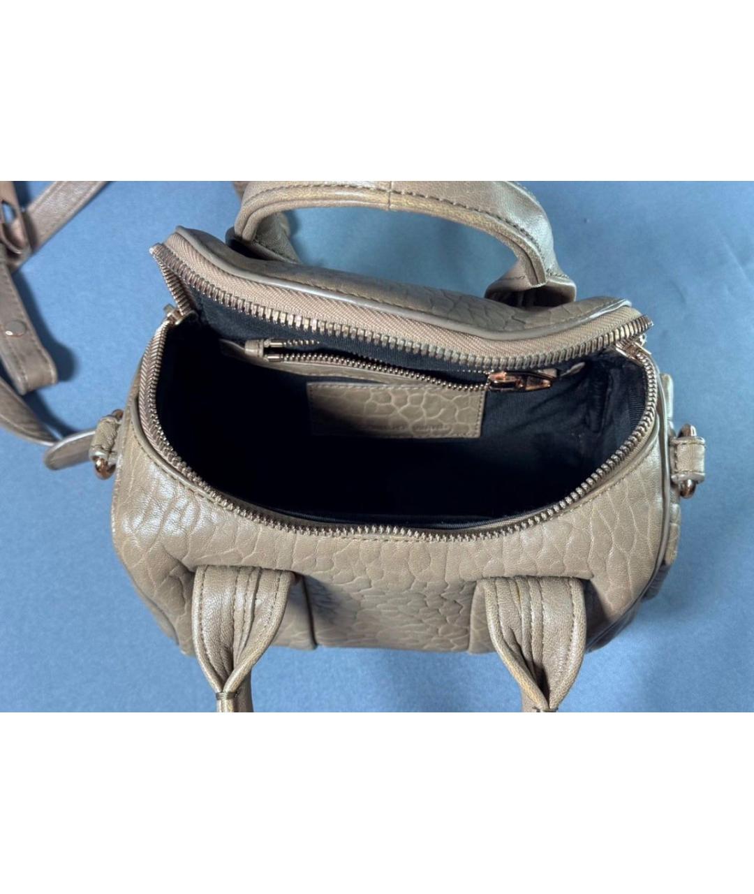 ALEXANDER WANG Бежевая кожаная сумка с короткими ручками, фото 4