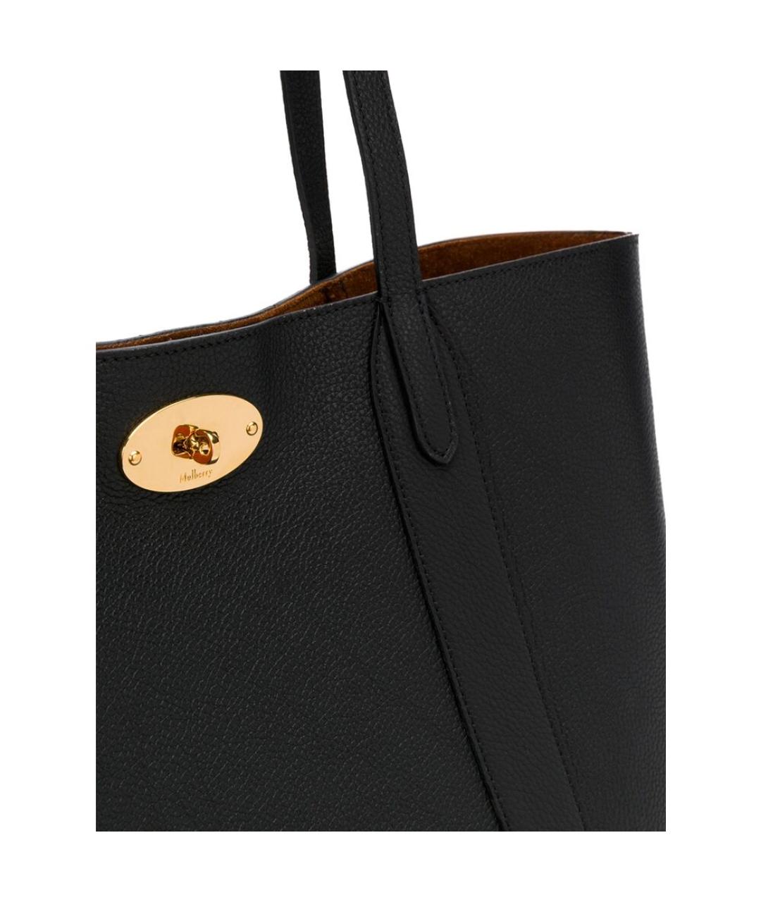 MULBERRY Черная кожаная сумка тоут, фото 2