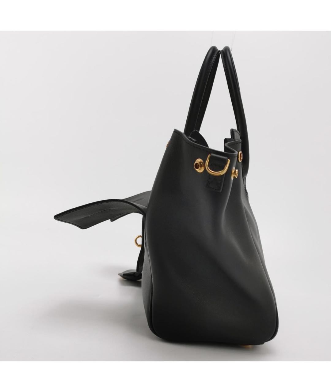 BALENCIAGA Черная кожаная сумка тоут, фото 2