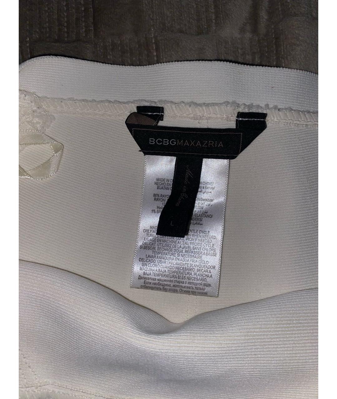 BCBG MAXAZRIA Бежевая вискозная юбка миди, фото 3
