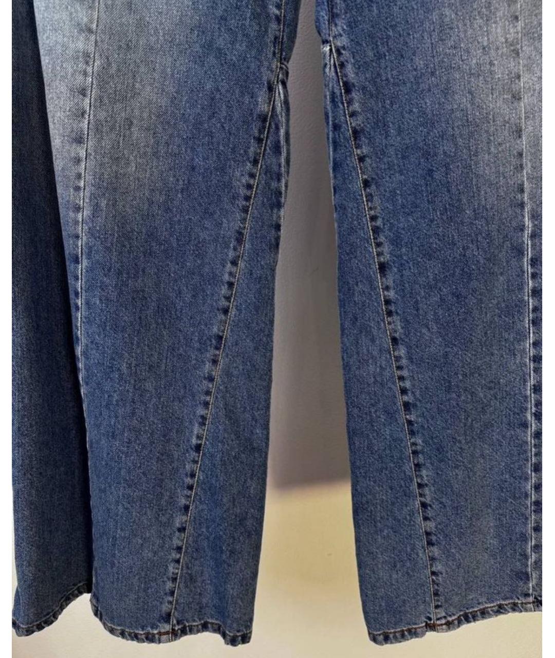 MAX MARA Голубые хлопковые прямые джинсы, фото 6
