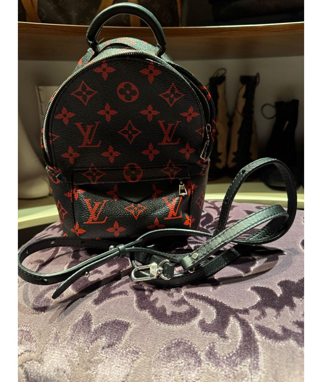 LOUIS VUITTON Черный кожаный рюкзак, фото 5
