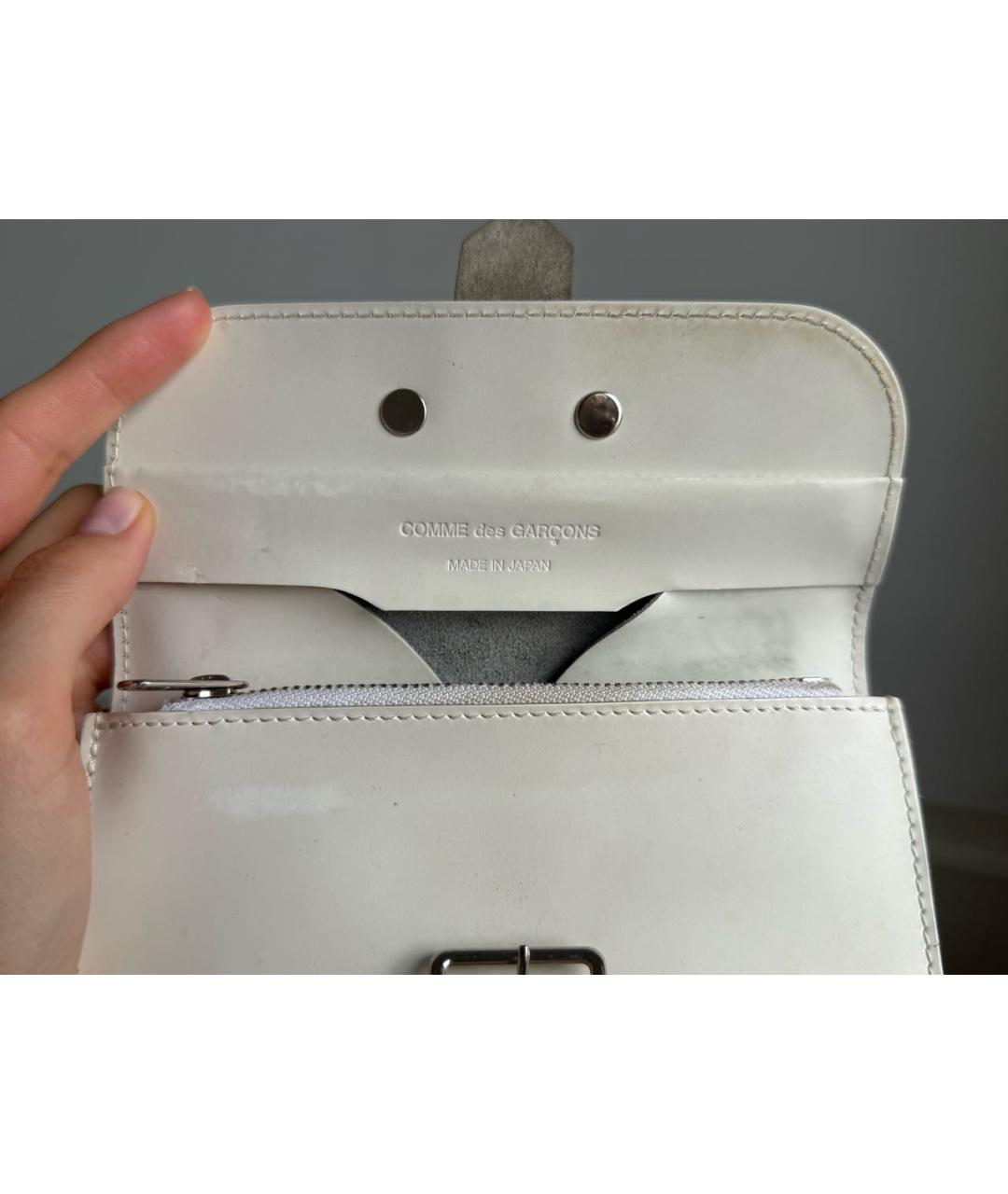 COMME DES GARÇONS Белый кожаный кошелек, фото 5