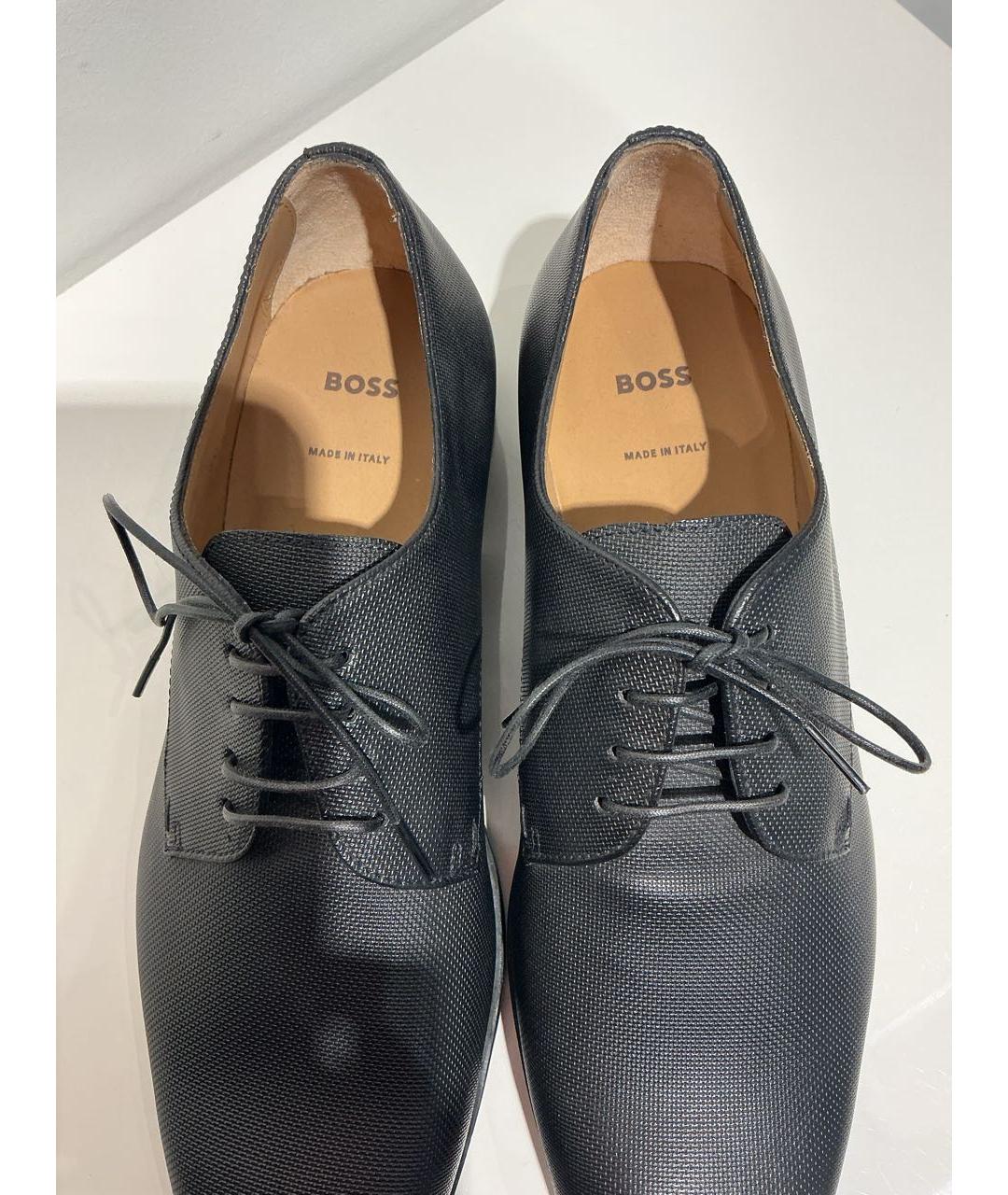 HUGO BOSS Черные кожаные туфли, фото 3