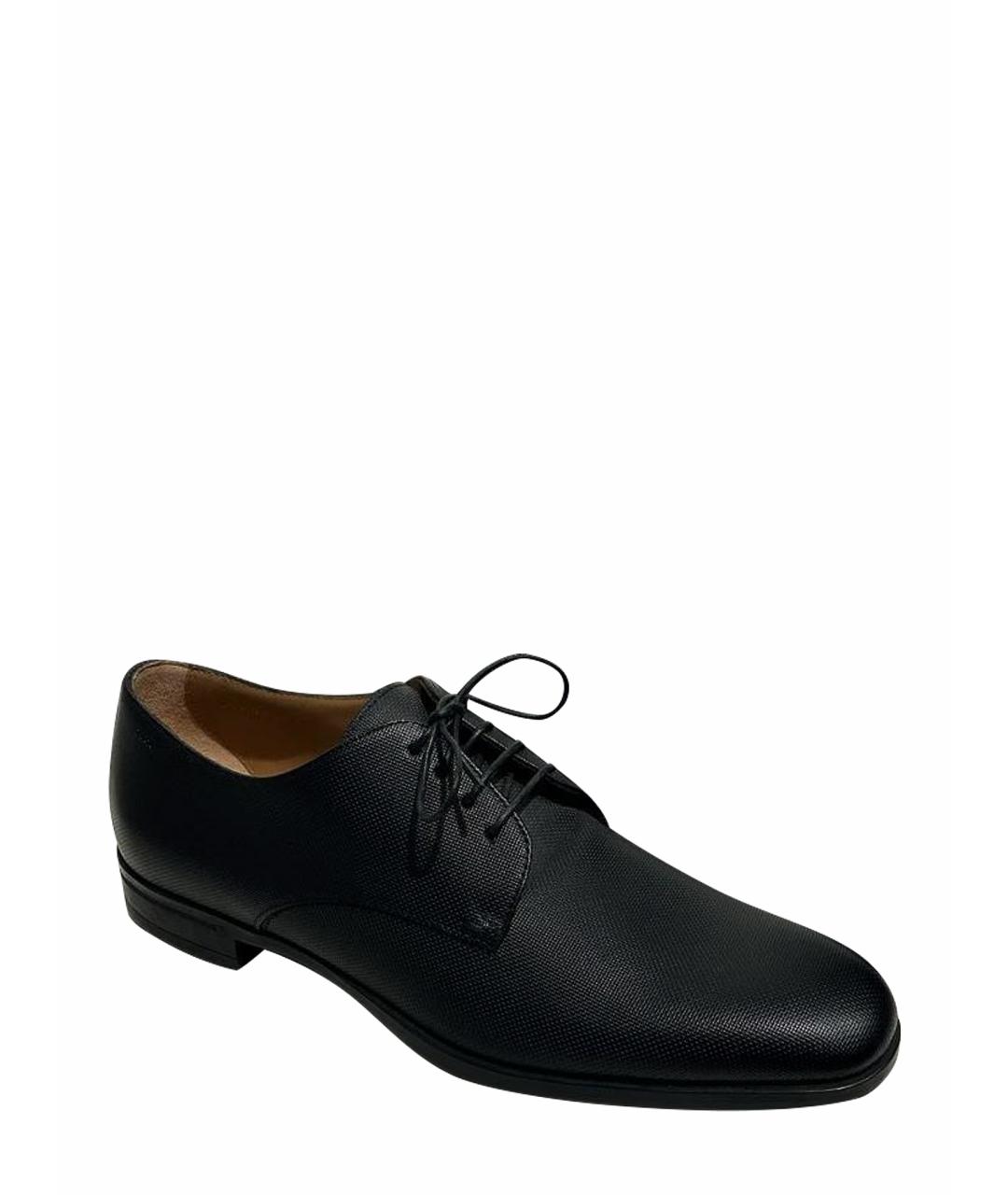 HUGO BOSS Черные кожаные туфли, фото 1