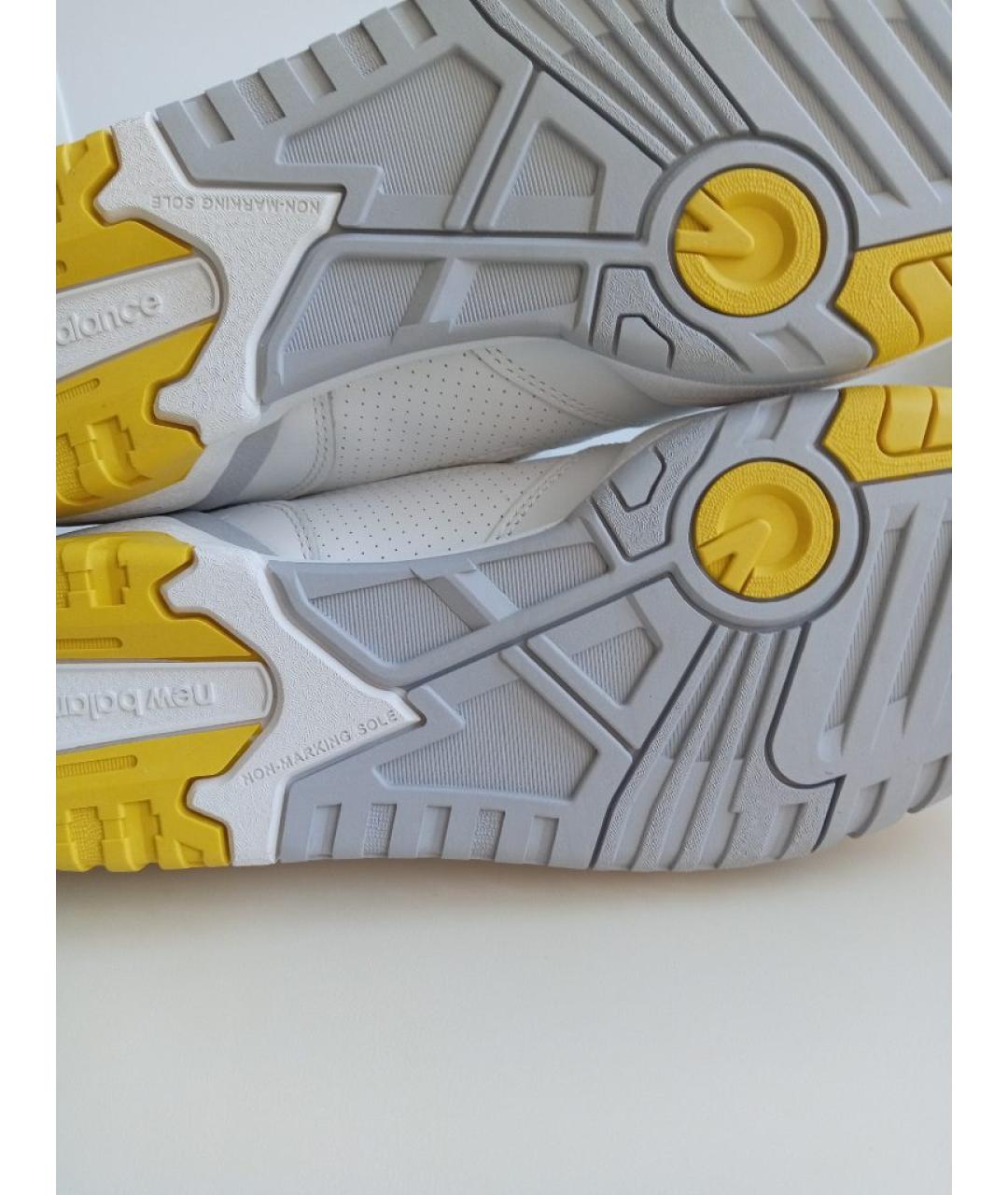 NEW BALANCE Желтые кожаные высокие кроссовки / кеды, фото 5
