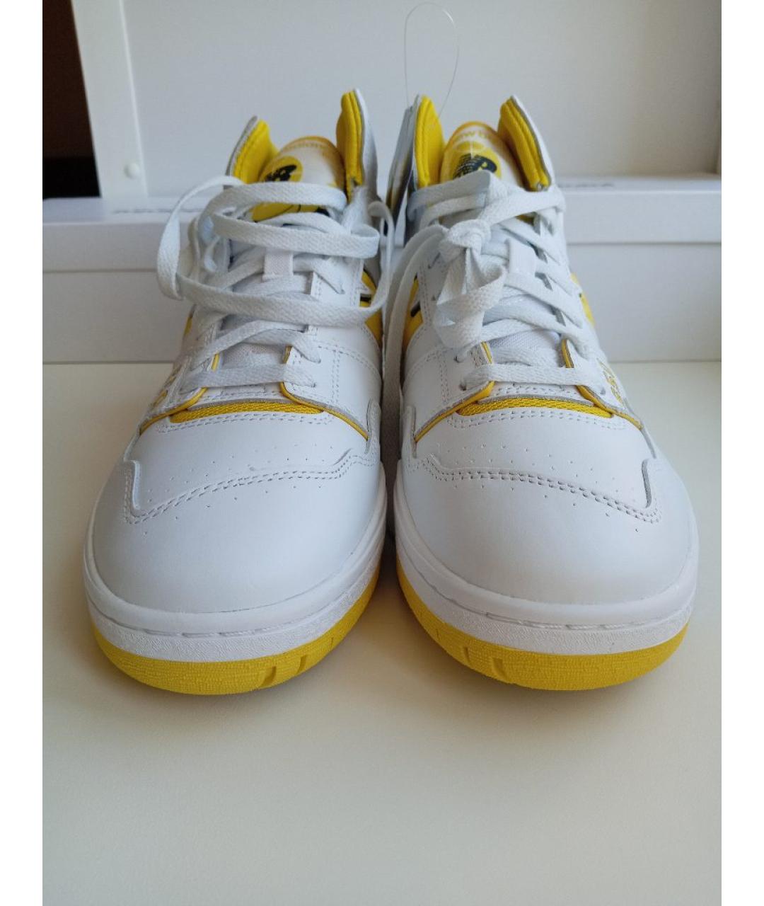 NEW BALANCE Желтые кожаные высокие кроссовки / кеды, фото 2