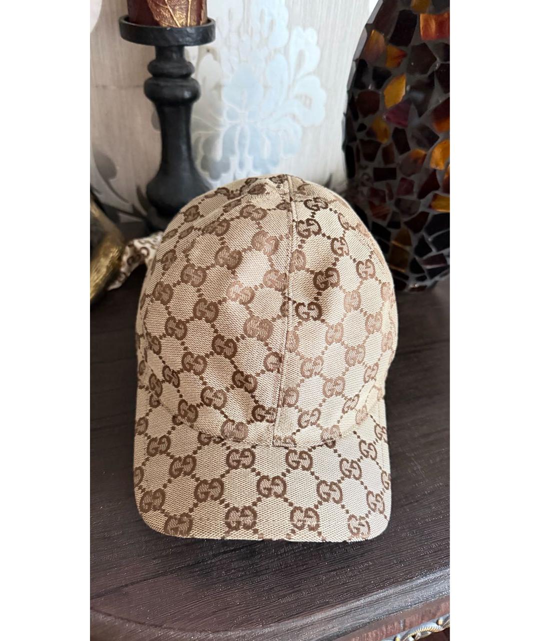 GUCCI Бежевая кепка, фото 5