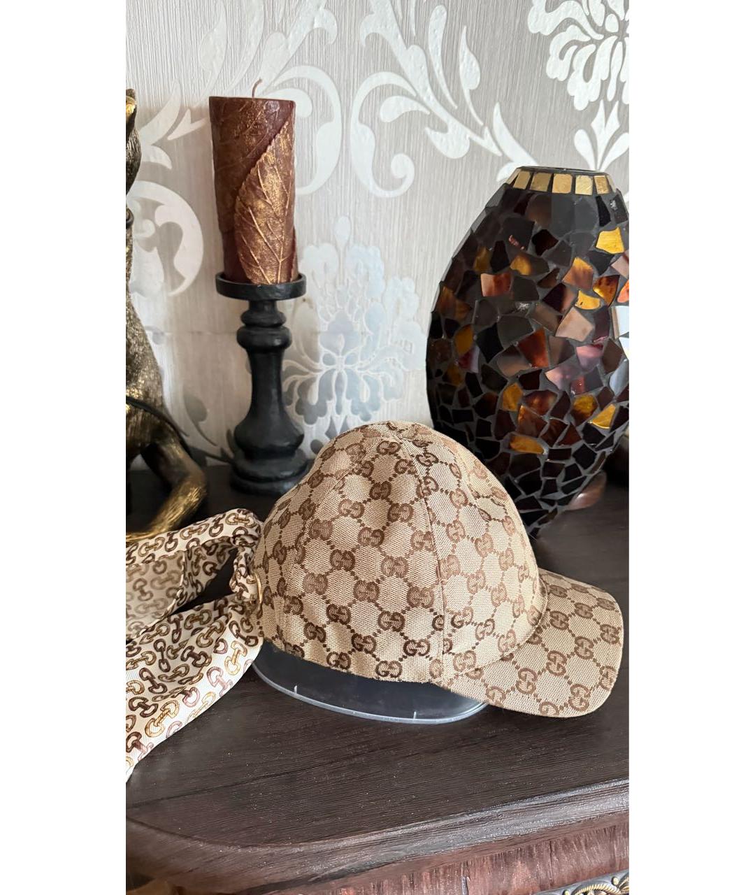 GUCCI Бежевая кепка, фото 2
