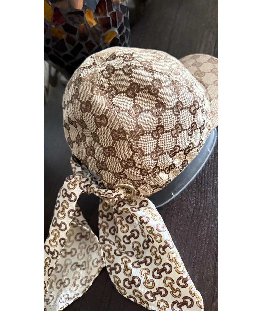 GUCCI Бежевая кепка, фото 4