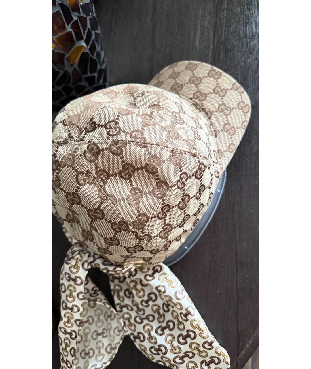 GUCCI Бежевая кепка, фото 3