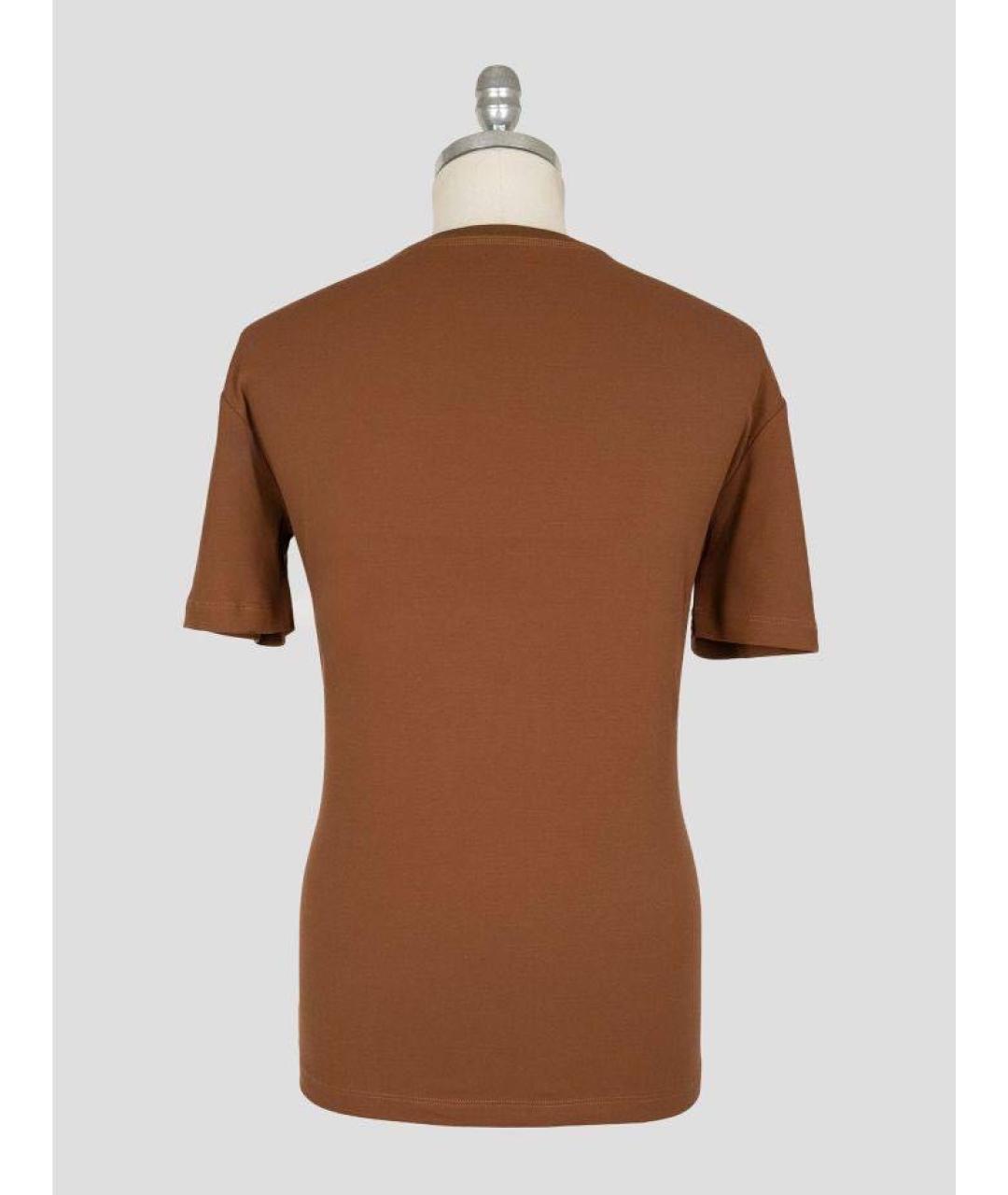 KITON Коричневая хлопковая футболка, фото 2