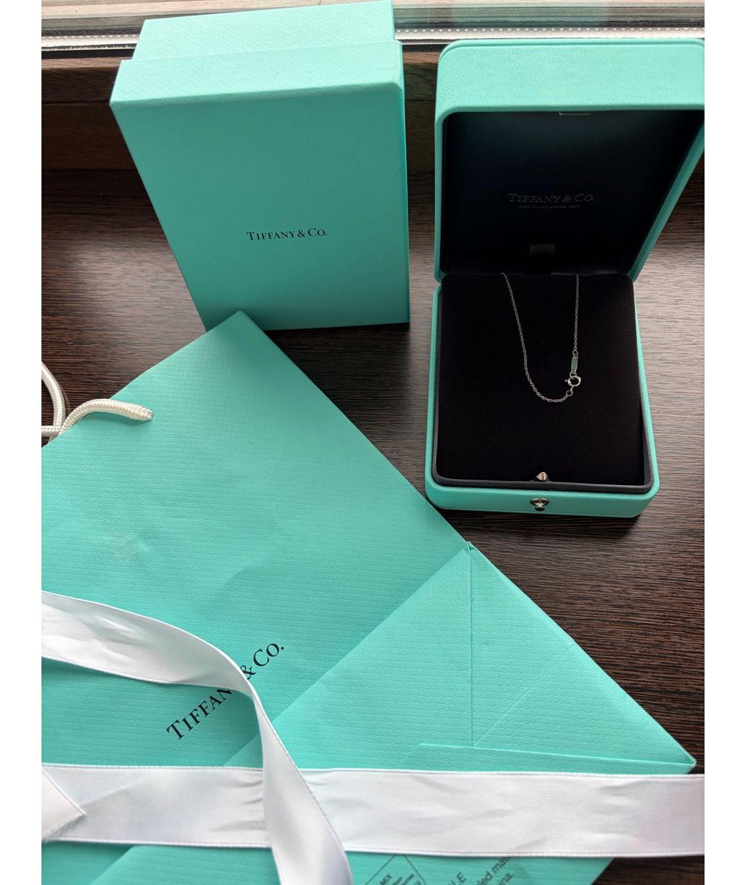 TIFFANY&CO Серебряная цепочка из белого золота, фото 2