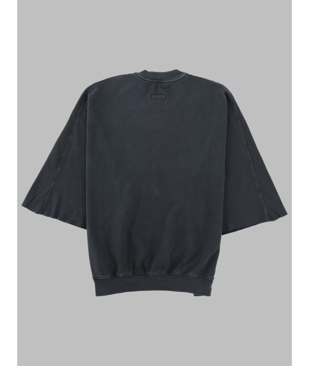 FEAR OF GOD Черная хлопковая футболка, фото 2