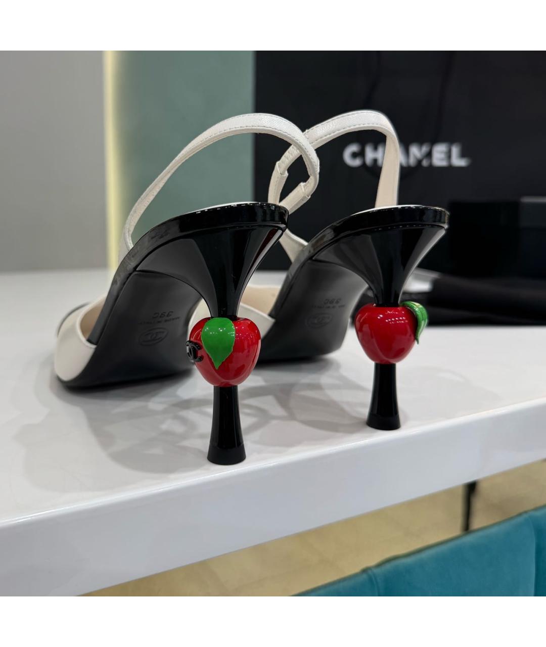 CHANEL Белые кожаные туфли, фото 6