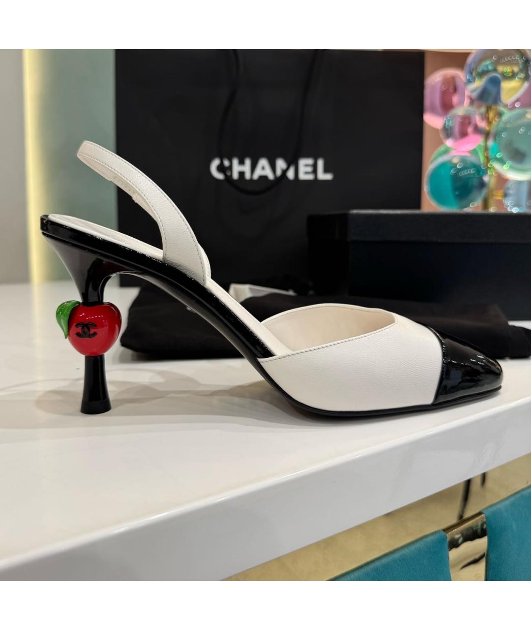 CHANEL Белые кожаные туфли, фото 8