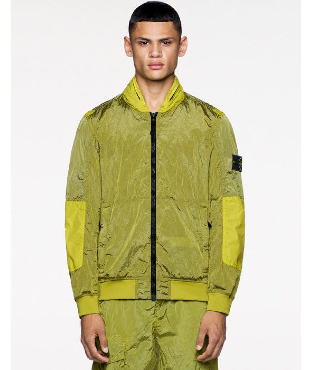 STONE ISLAND Желтая полиамидовая куртка, фото 9