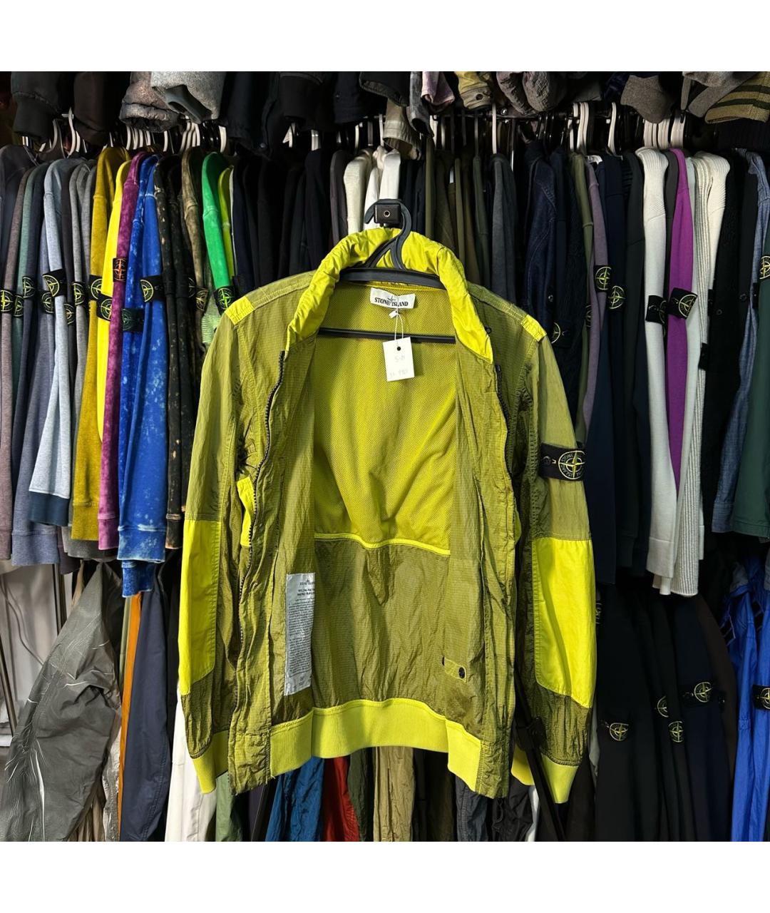 STONE ISLAND Желтая полиамидовая куртка, фото 5