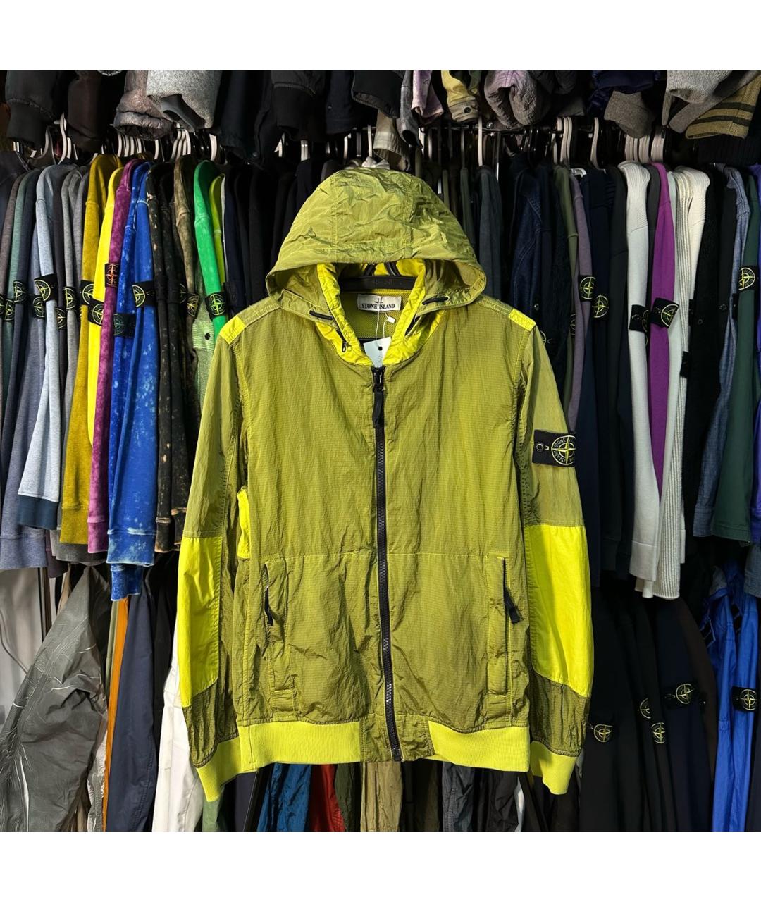 STONE ISLAND Желтая полиамидовая куртка, фото 2