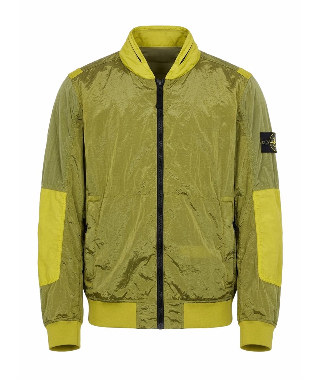 STONE ISLAND Желтая полиамидовая куртка, фото 1